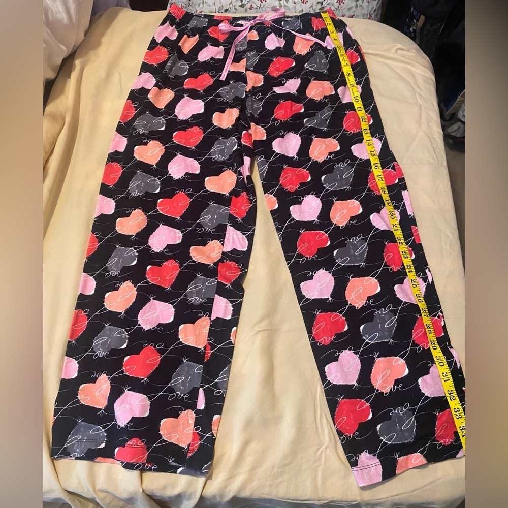 Treat yourself or beloved to Heart & Love cozy valentine pj/loungewear bottoms